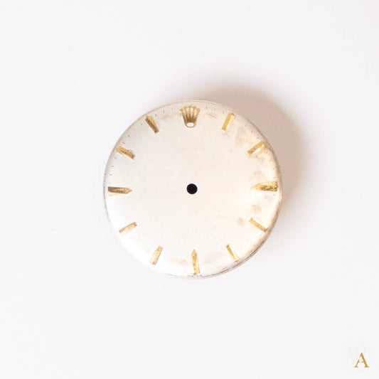 Rolex Silver Dial With Yellow Gold Indexes