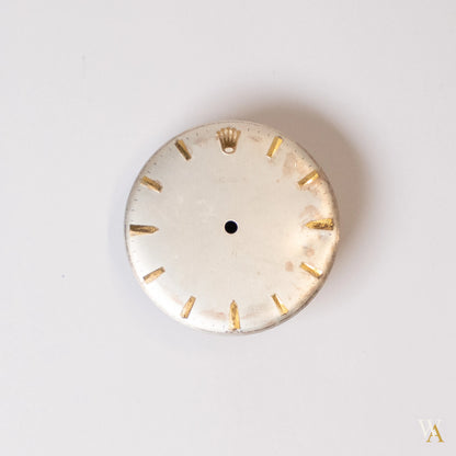 Rolex Silver Dial With Yellow Gold Indexes