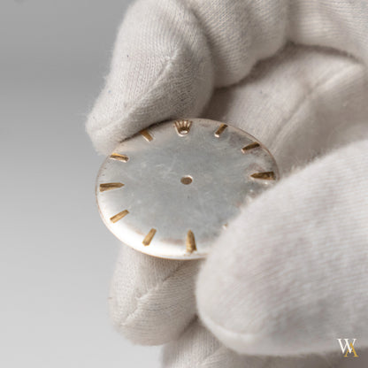Rolex Silver Dial With Yellow Gold Indexes